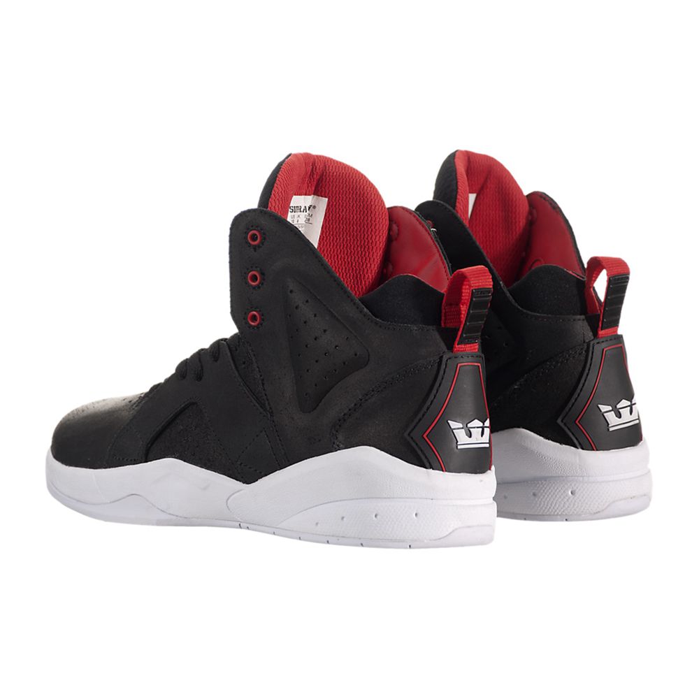 Chaussures de Skate Supra Magazine Noir Black/Red-White Homme | AQF-27585615